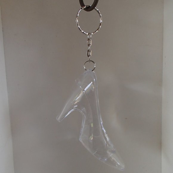 Golden Slipper Shoe Keychain Acrylic Glitter Altered Audi Lee Handcrafted - Picture 14 of 16